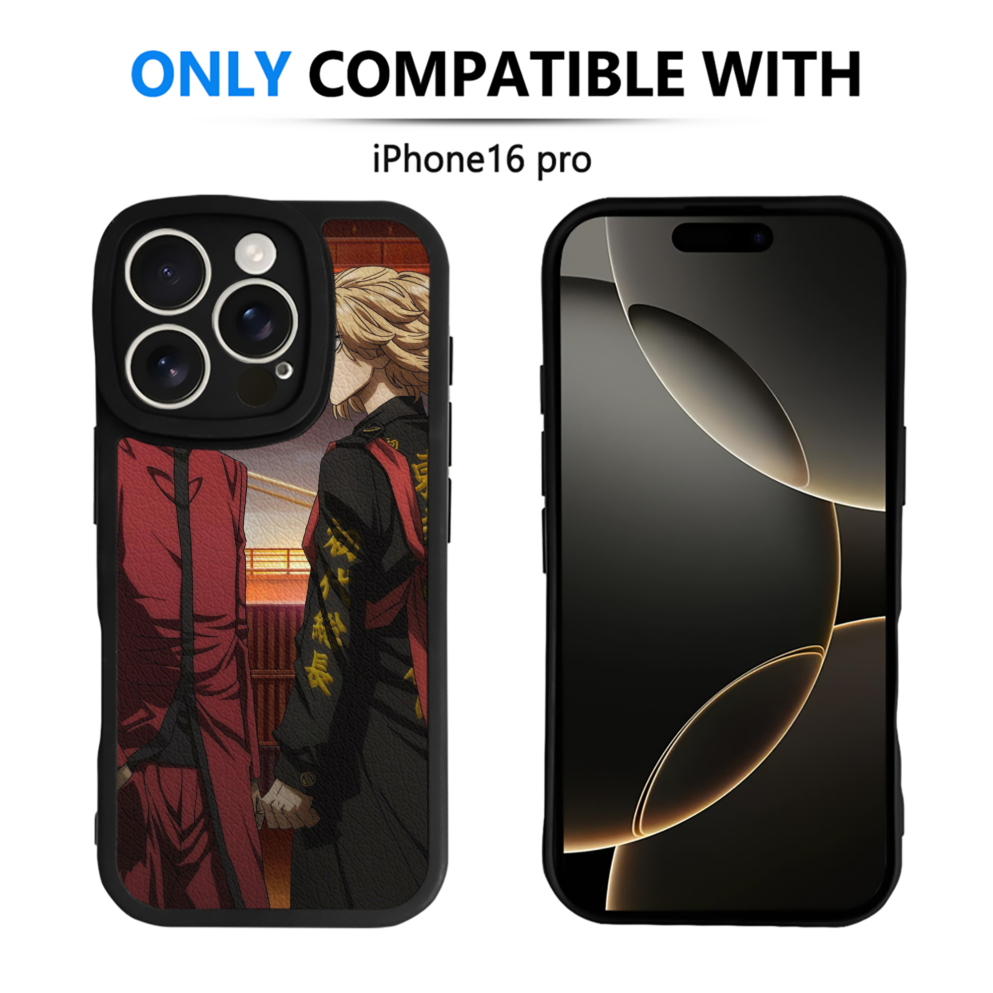 （画像用） 東京リベンジャーズ Tokyo Revengers 【iPhone 16シリーズ対応】シリコンスマホケース（レザー調） 材質：シリコン